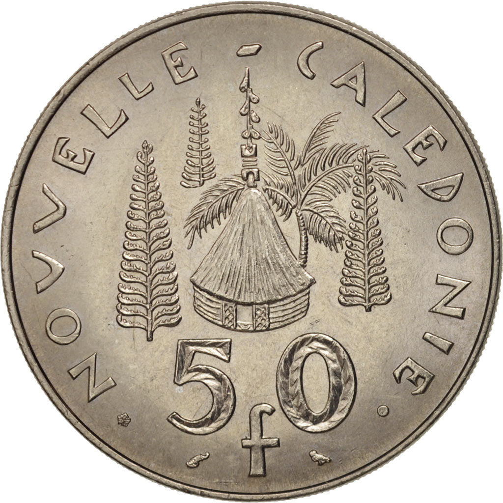 New Caledonia, 50 Francs, 1972, Paris, MS(60-62), Nickel, KM:13