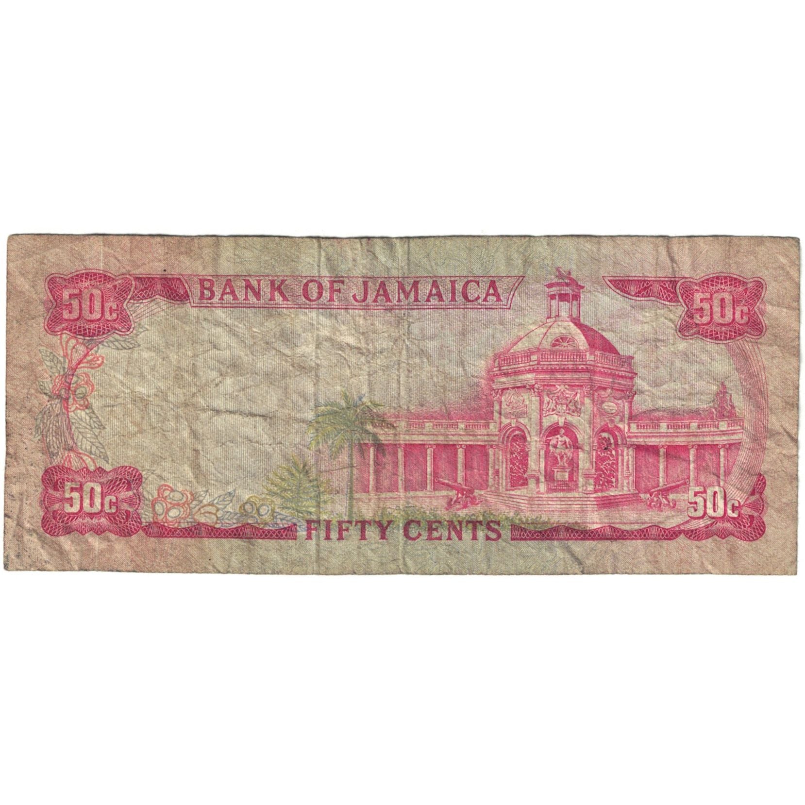 Banknote, Jamaica, 50 Cents, KM:53a, VG(8-10)