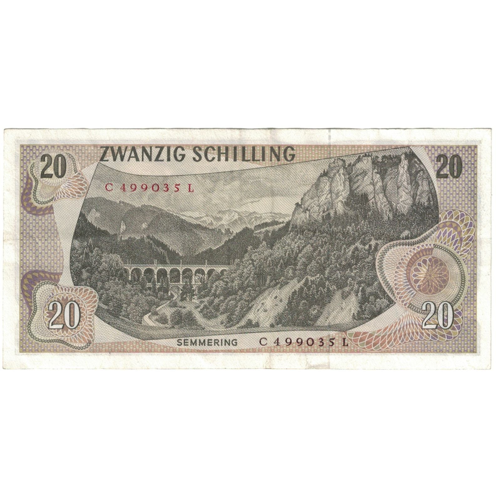 Banknote, Austria, 20 Schilling, 1967, 1967-07-02, KM:142a, AU(50-53)