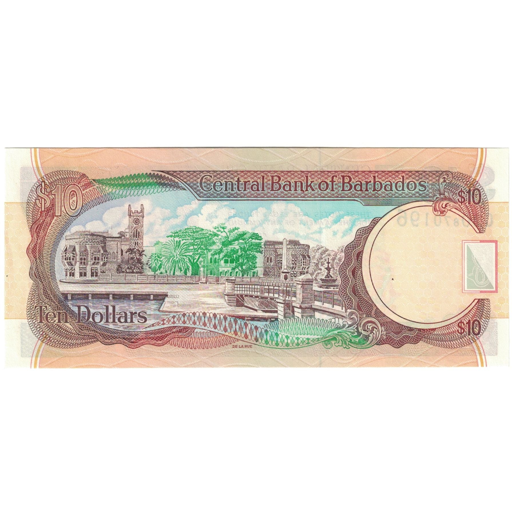 Banconote, Barbados, 10 Dollars, FDS