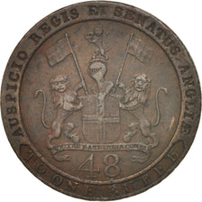 INDIA-BRITISH, MADRAS PRESIDENCY, 1/48 Rupee, Dub, 1797, EF(40-45), Copper