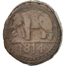 Ceylon, 1/12 Rixdollar, 1814, F(12-15), Copper, KM:65
