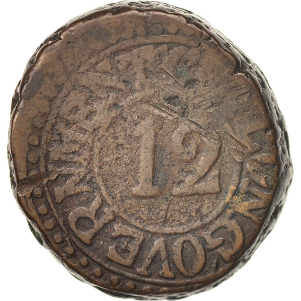 Ceylon, 1/12 Rixdollar, 1814, F(12-15), Copper, KM:65
