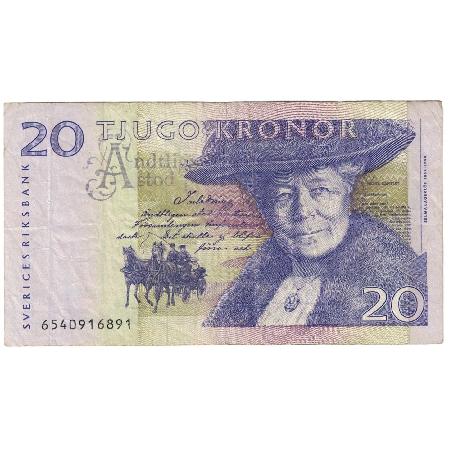 Billete, 20 Kronor, Suecia, KM:63c, BC