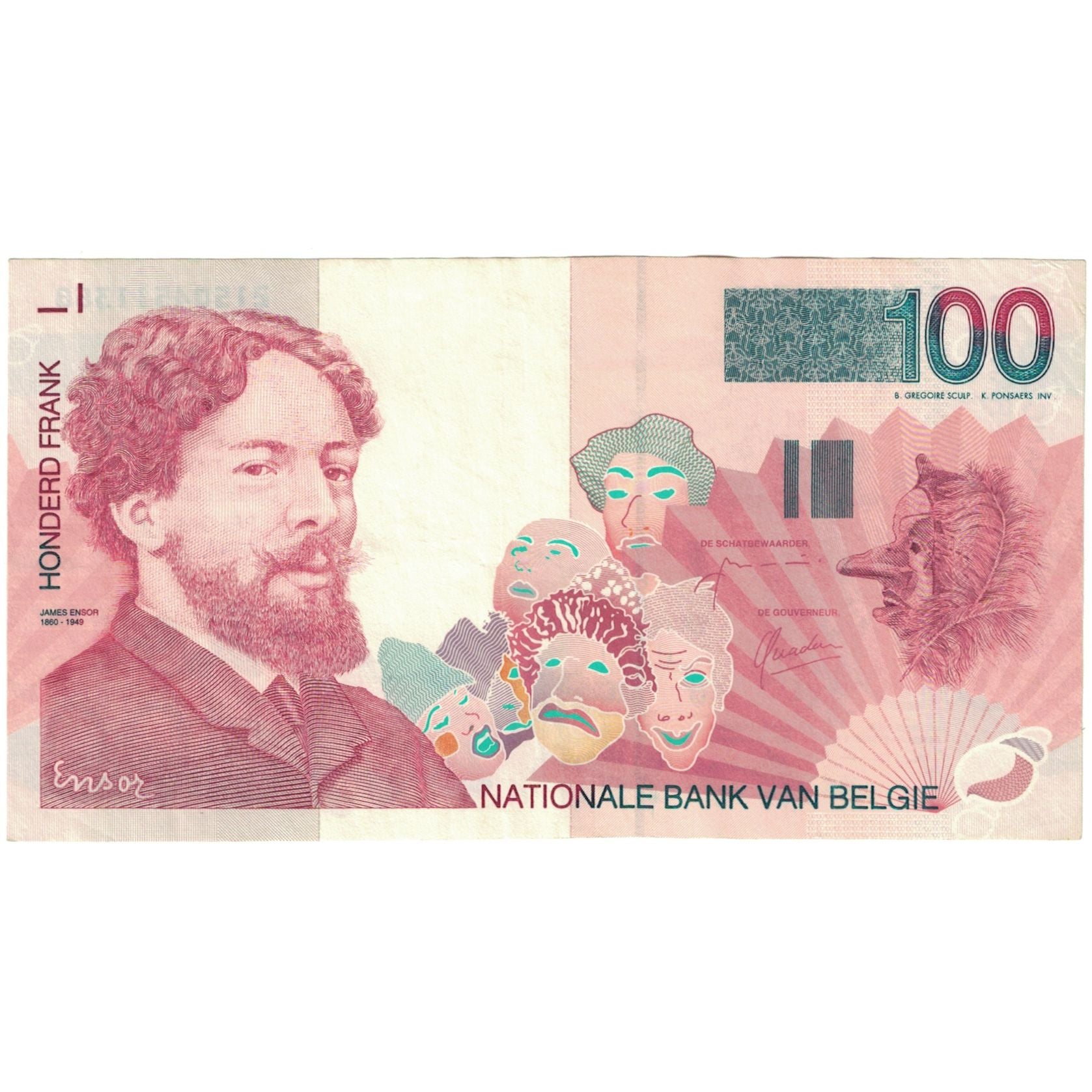 Banknote, Belgium, 100 Francs, Undated (1995-2001), KM:147, AU(50-53)