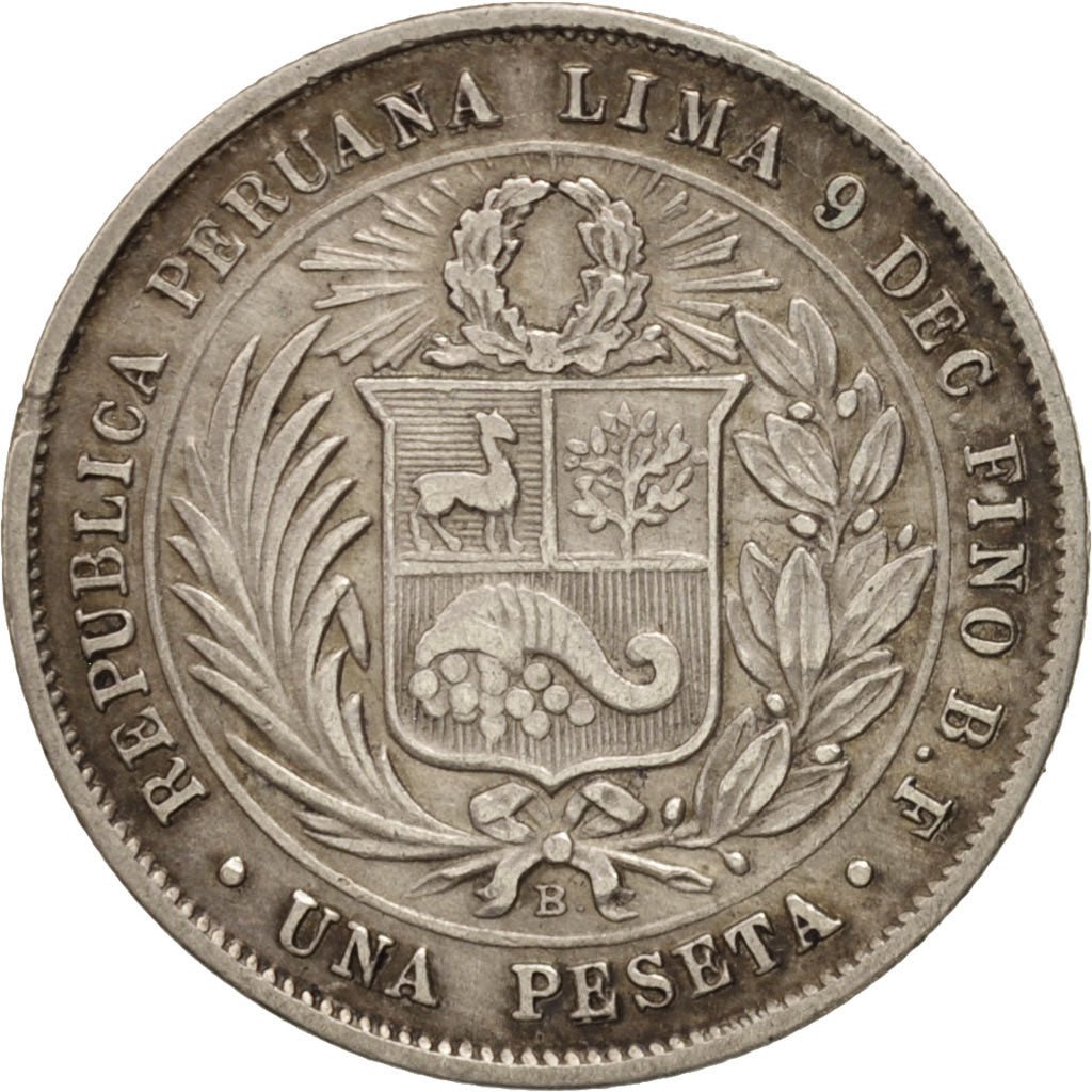 Pérou, Peseta, 1880, Lima, TTB, Argent, KM:200.2