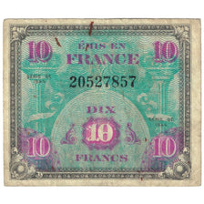 França, 10 Francs, Flag/France, 1944, SÉRIE 1944, VF(20-25), Fayette:VF18.1