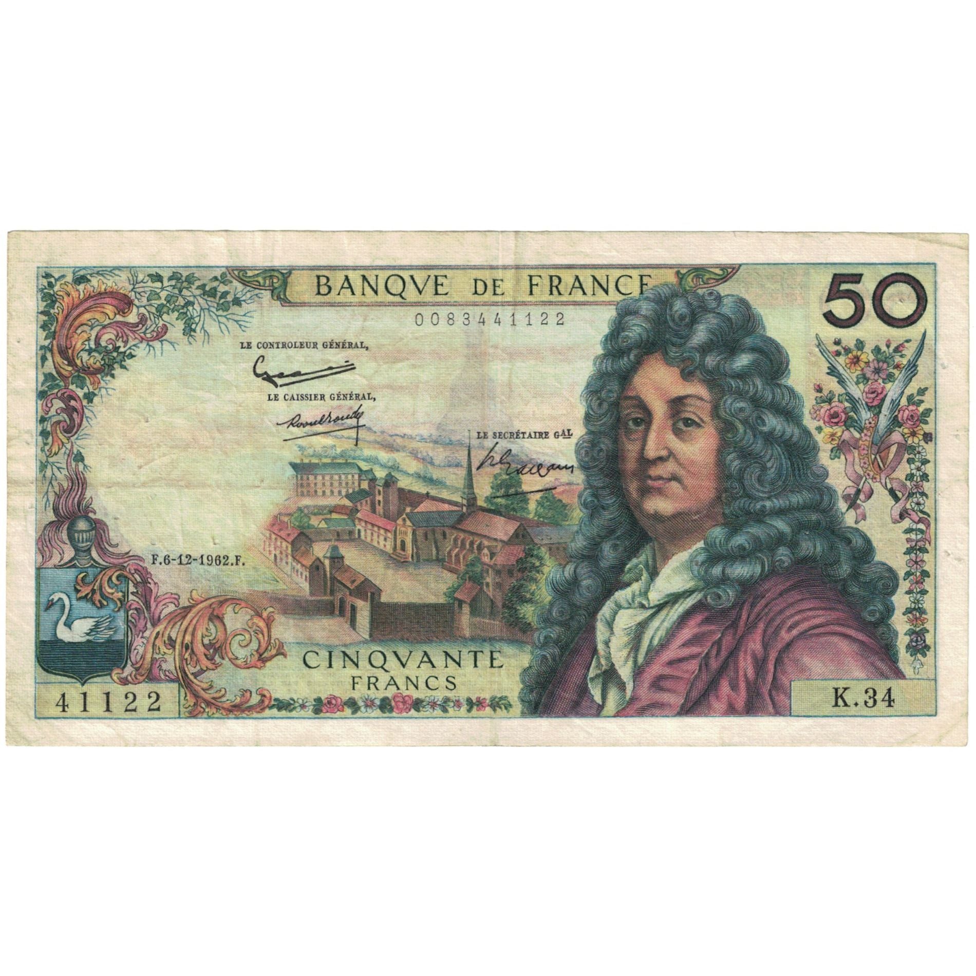 France, 50 Francs, 1962, K.34, EF(40-45), Fayette:64.3, KM:148a
