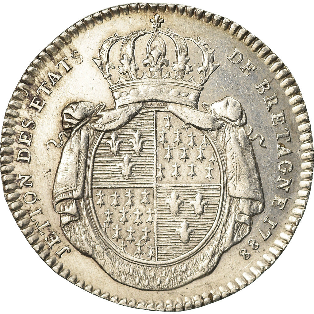 Frankrijk, Token, Louis XVI, États de Bretagne, Rennes, History, 1788