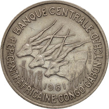 Estados africanos ecuatoriales, 50 Francs, 1961, Paris, MBC, Cobre - níquel