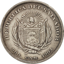 El Salvador, Peso, Colon, 1904, Central American Mint, San Salvador, EF(40-45)
