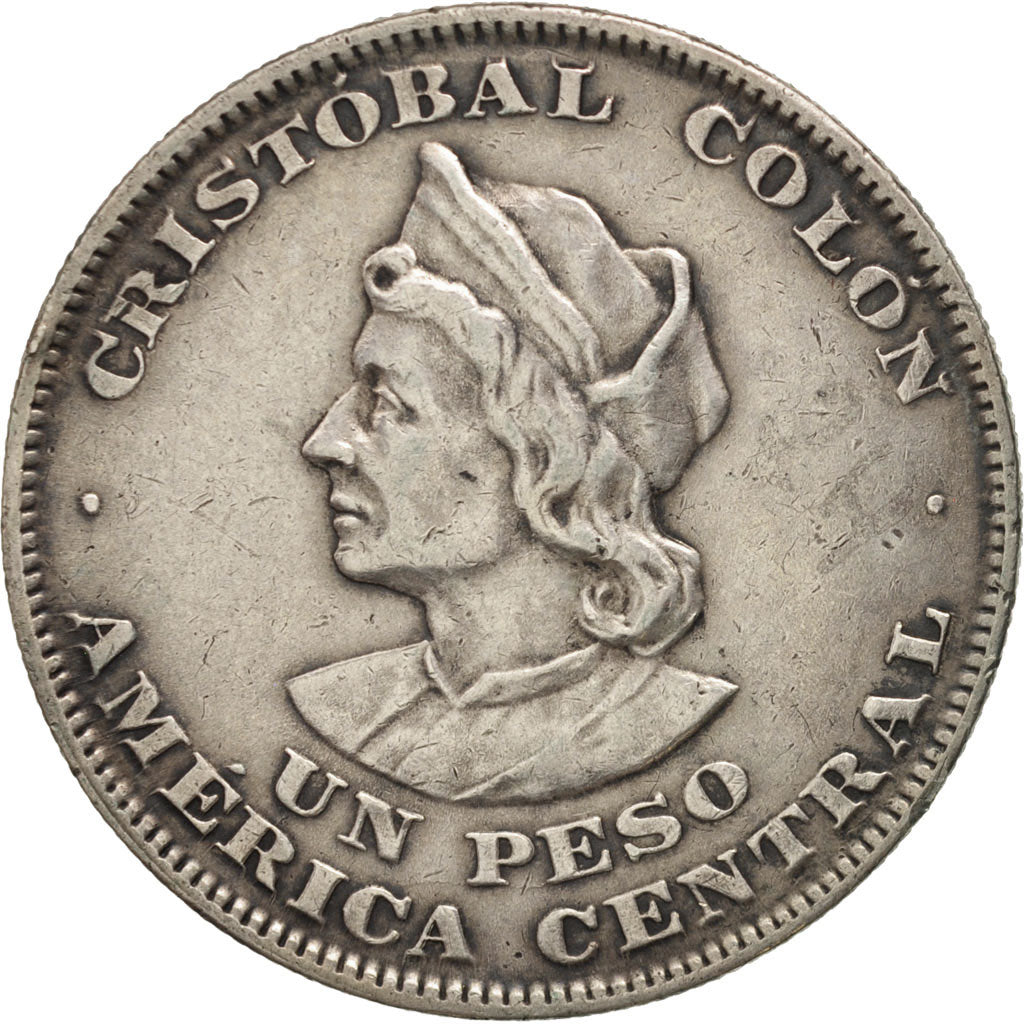 El Salvador, Peso, Colon, 1904, Central American Mint, San Salvador, EF(40-45)