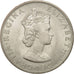 Moneda, Bermudas, Elizabeth II, Crown, 1964, EBC, Plata, KM:14