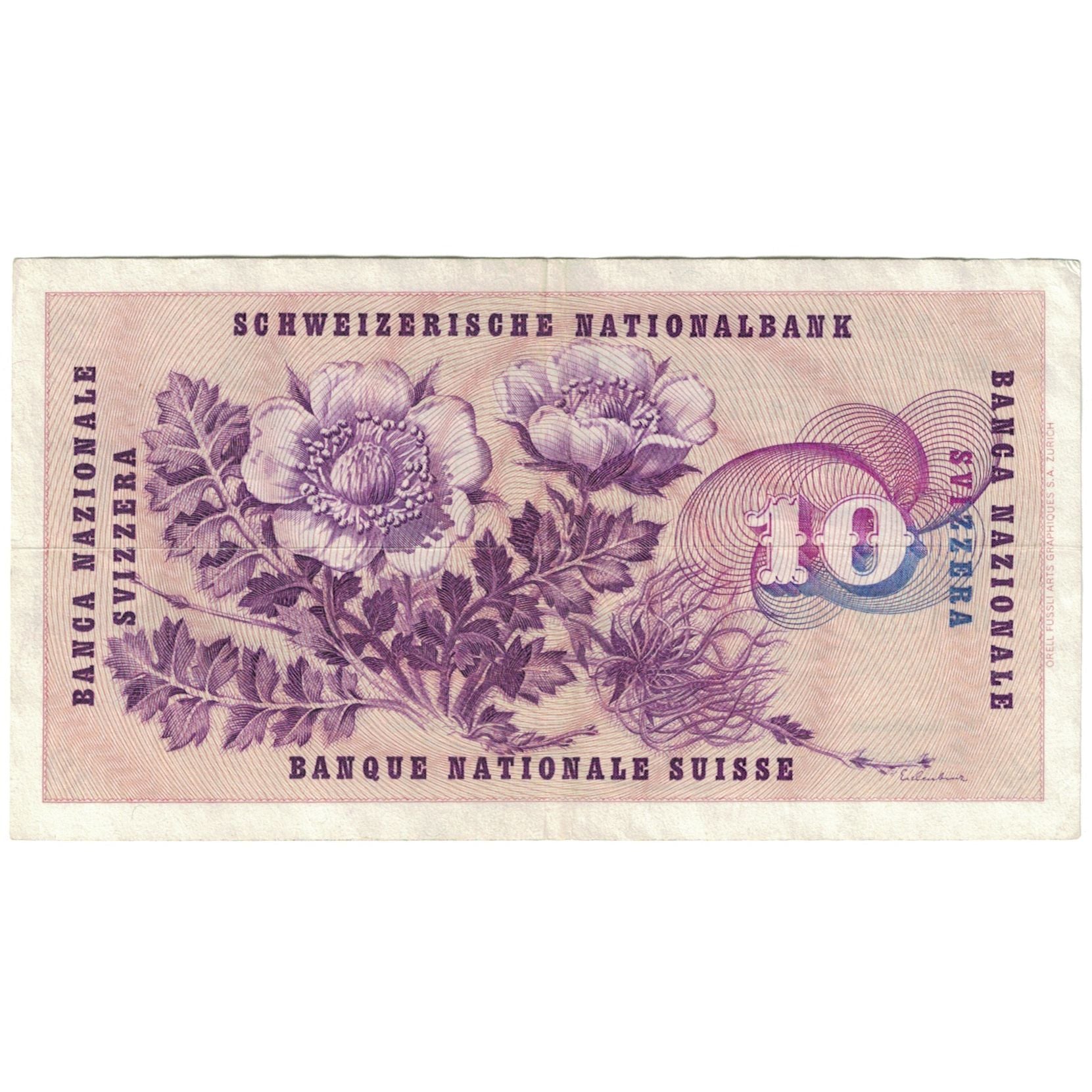 Banknote, Switzerland, 10 Franken, 1963, 1963-03-28, KM:45h, EF(40-45)