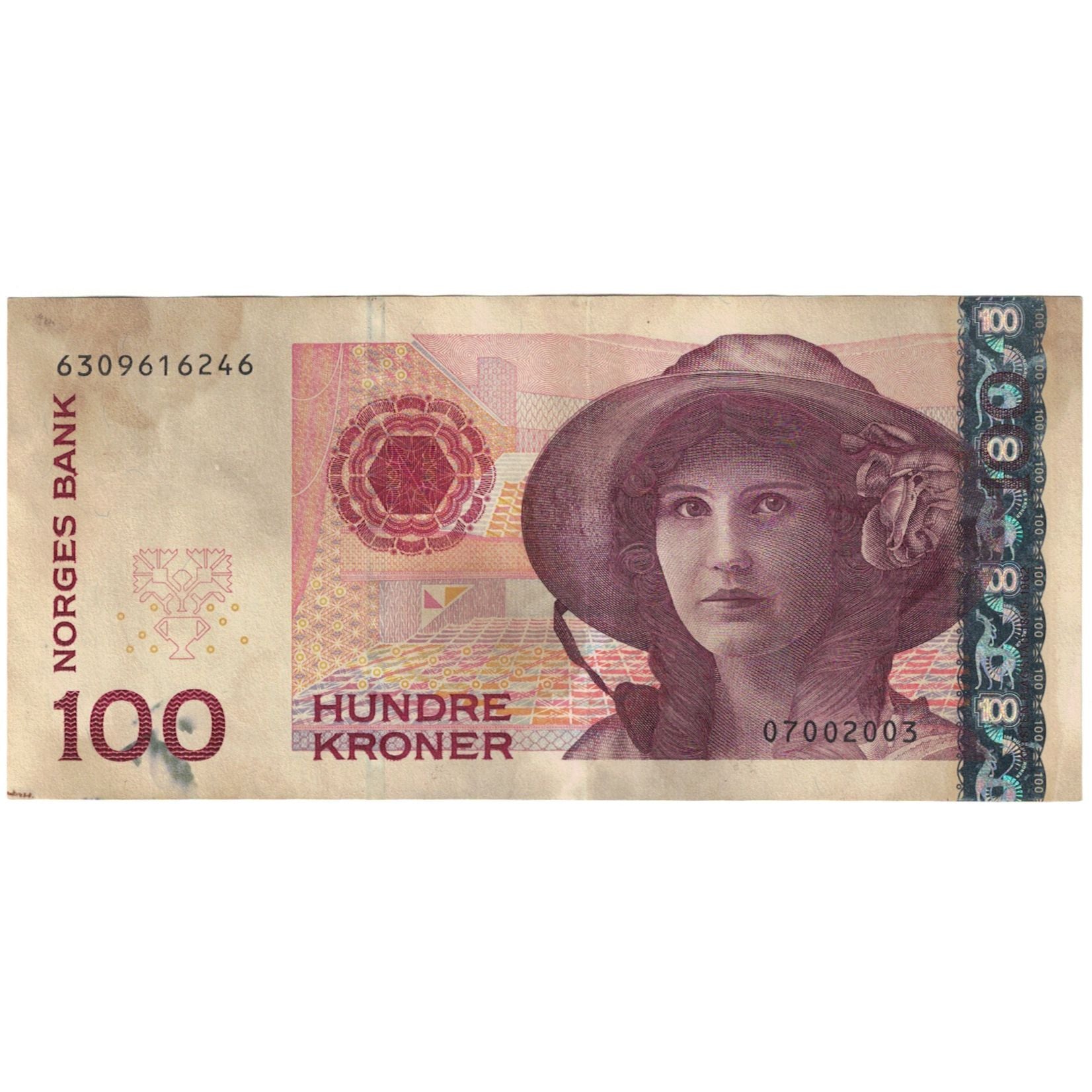 Banknote, Norway, 100 Kroner, 1995, KM:47a, VF(30-35)