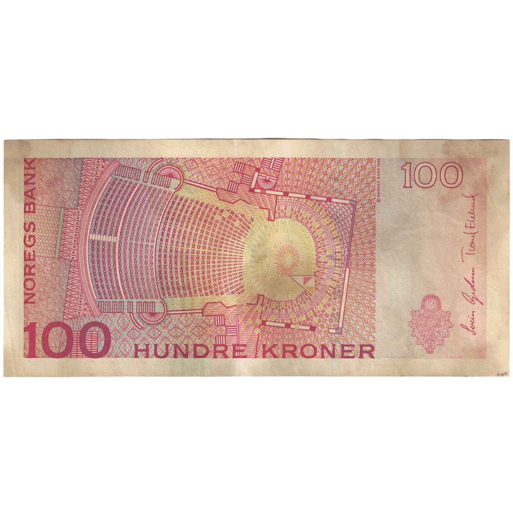 Banknote, Norway, 100 Kroner, 1995, KM:47a, VF(30-35)