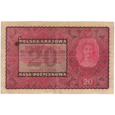 Banknote, Poland, 20 Marek, 1919, 1919-08-23, KM:26, VF(20-25)