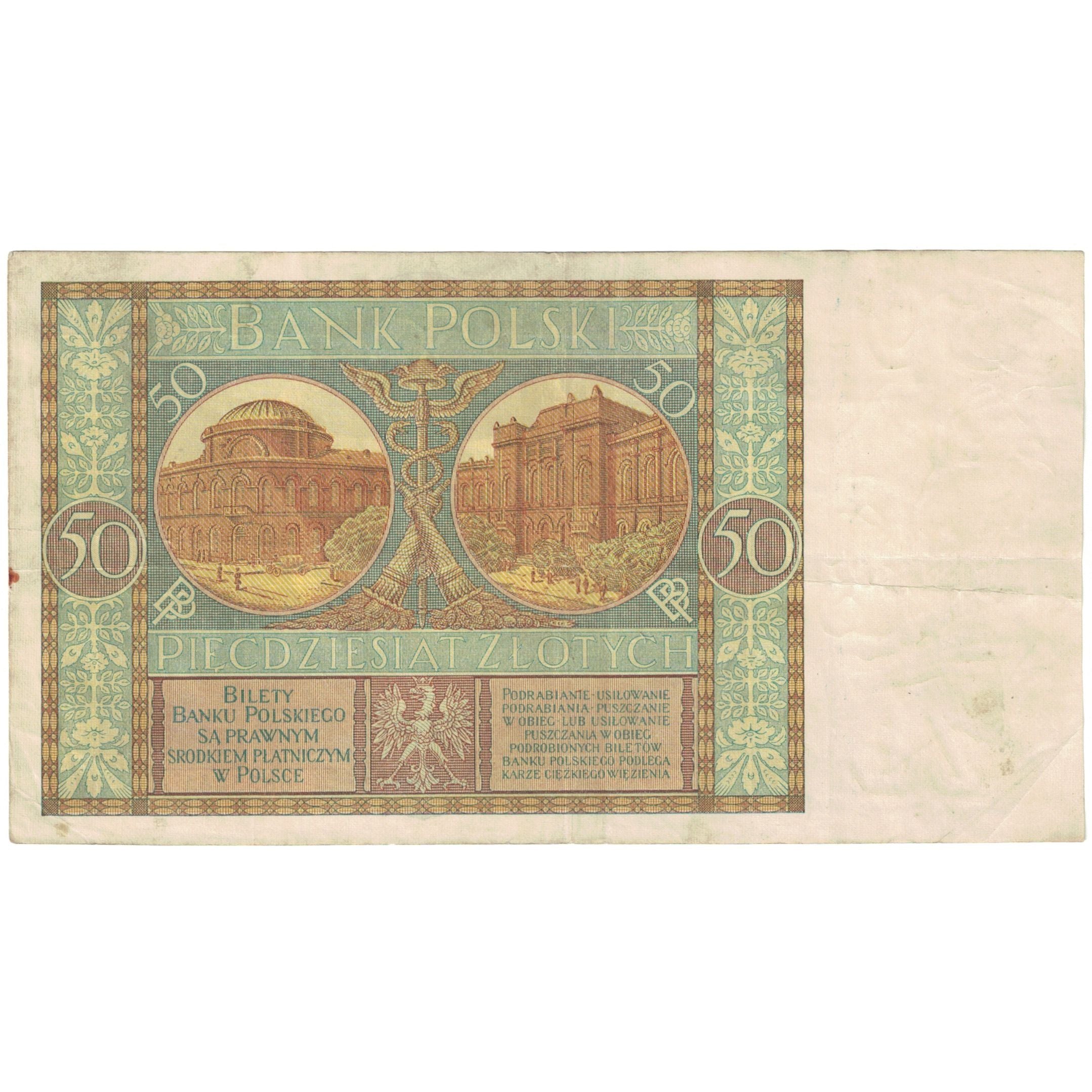 Banknot, Polska, 50 Zlotych, 1929, KM:71, VF(30-35)