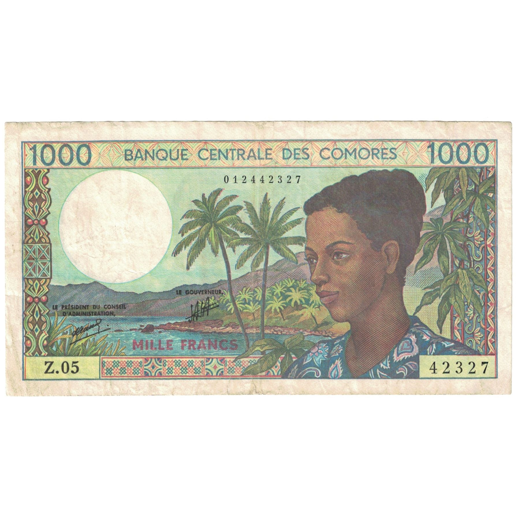 Banknote, Comoros, 1000 Francs, UNDATED (1984), KM:11b, EF(40-45)