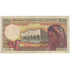 Banknote, Comoros, 500 Francs, Undated (1986- ), KM:10b, EF(40-45)