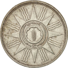 Iraq, 100 Fils, 1959, AU(55-58), Silver, KM:124