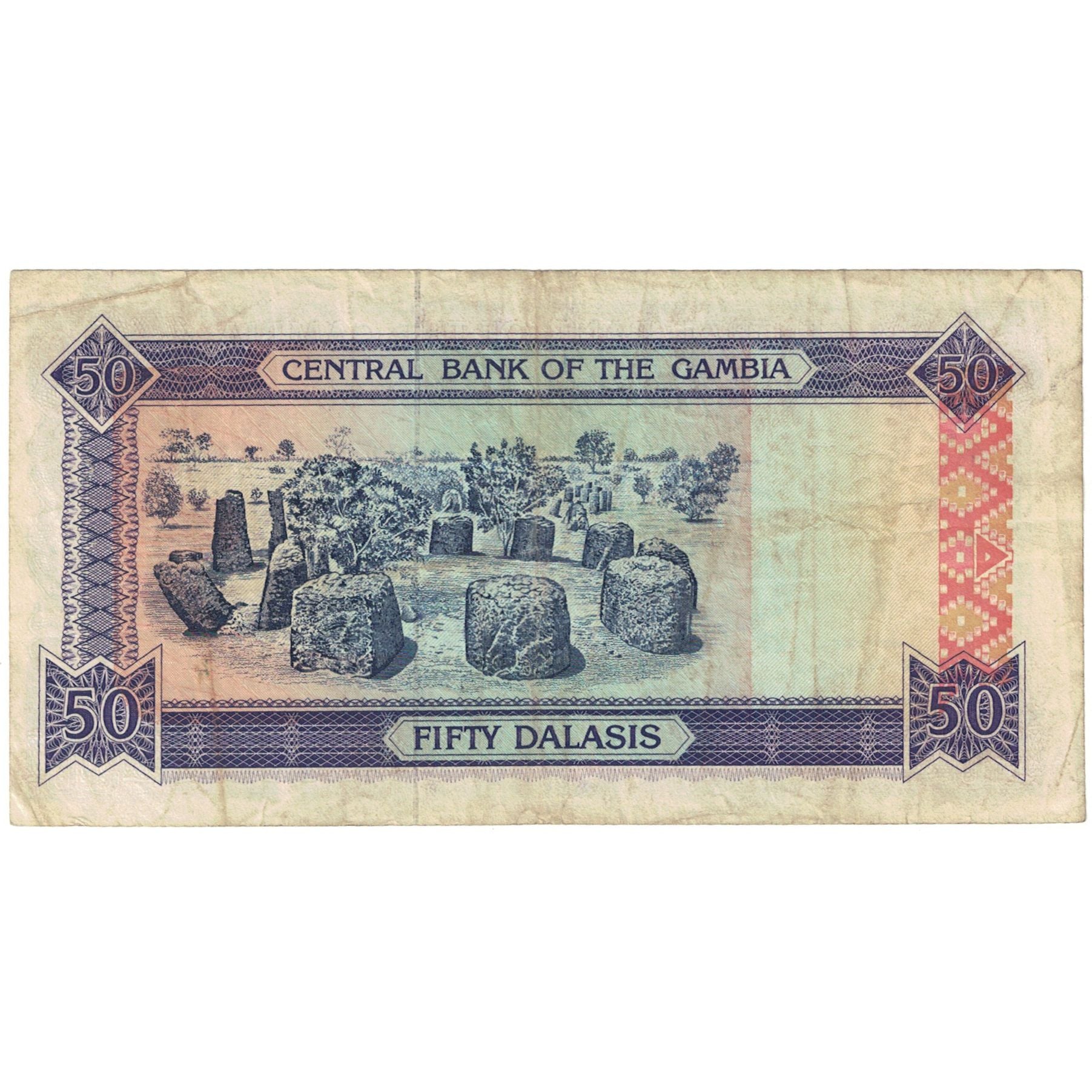 Banknote, The Gambia, 50 Dalasis, KM:15a, VF(20-25)