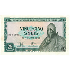 Banknote, Guinea, 25 Sylis, 1960-03-01, KM:24a, UNC(65-70)