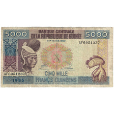 Banconote, Guinea, 5000 Francs, 1985, KM:33a, B+
