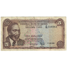 Banknote, Kenya, 5 Shillings, 1968, 1968-07-01, KM:1c, VG(8-10)