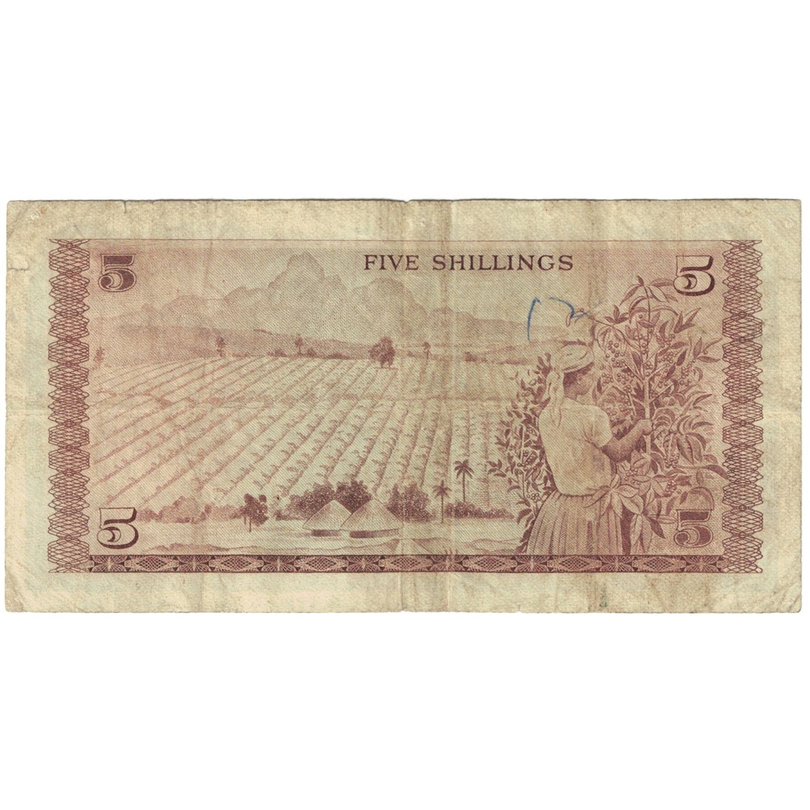 Banknote, Kenya, 5 Shillings, 1968, 1968-07-01, KM:1c, VG(8-10)
