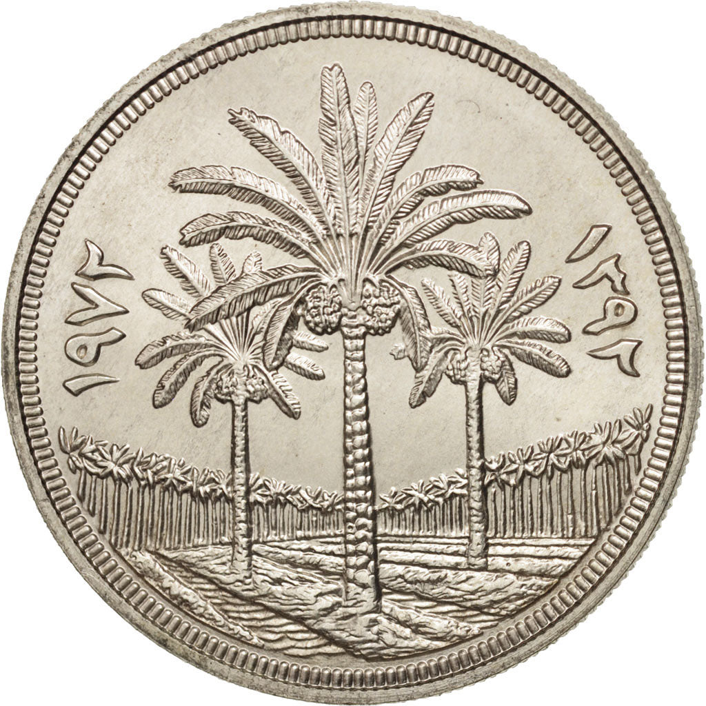 Iraq, Dinar, 1972, MS(60-62), Silver, KM:137