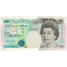 Geldschein, Großbritannien, 5 Pounds, Undated (1990-91), KM:382a, SS+