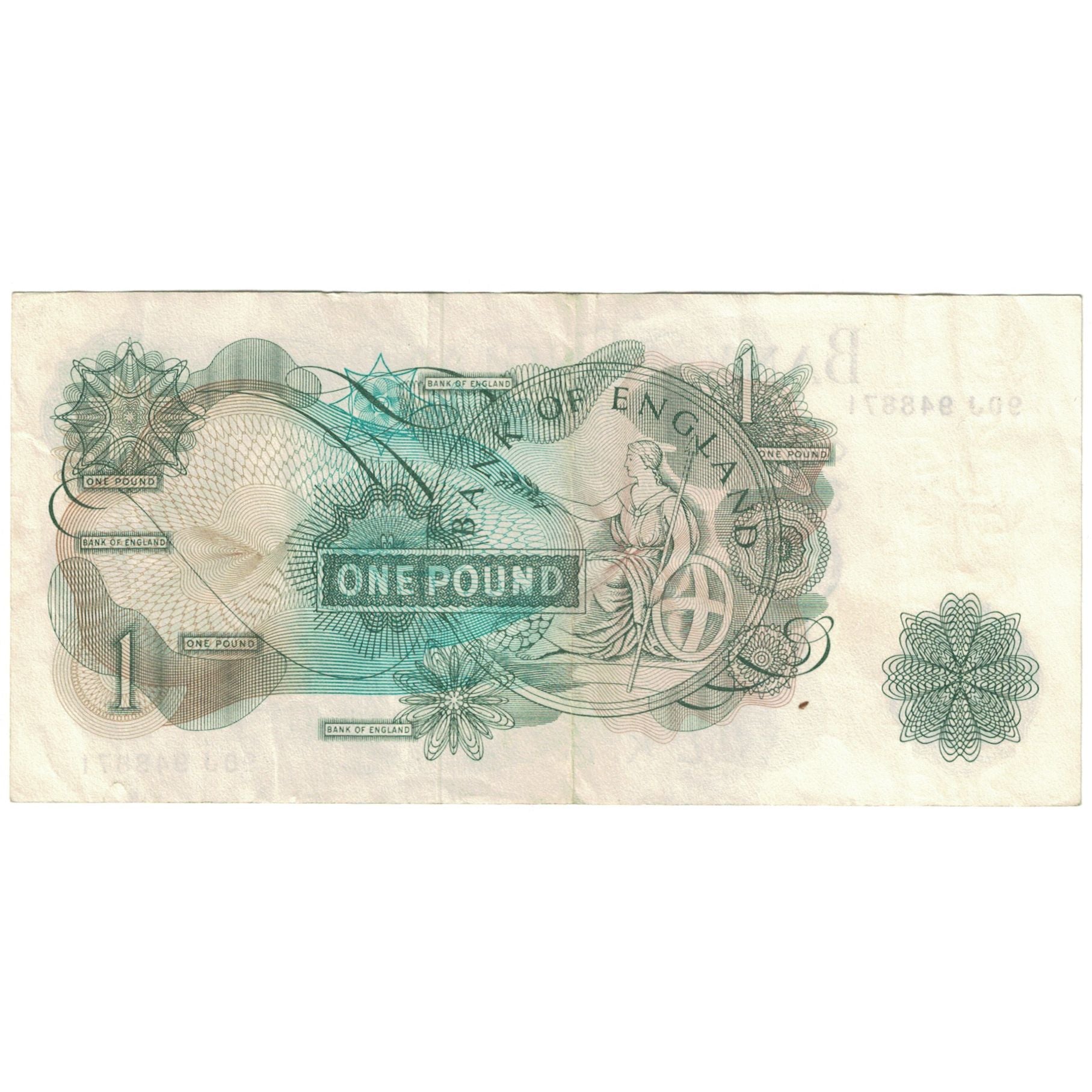 Banknote, Great Britain, 1 Pound,L. K. O'Brien, 1960, KM:374a, VF(30-35)