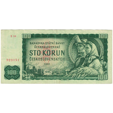 Billet, Tchécoslovaquie, 100 Korun, 1961, KM:91c, TB+