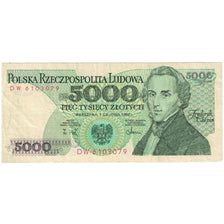 Banknote, Poland, 5000 Zlotych, 1982, 1988-12-01, KM:150c, EF(40-45)