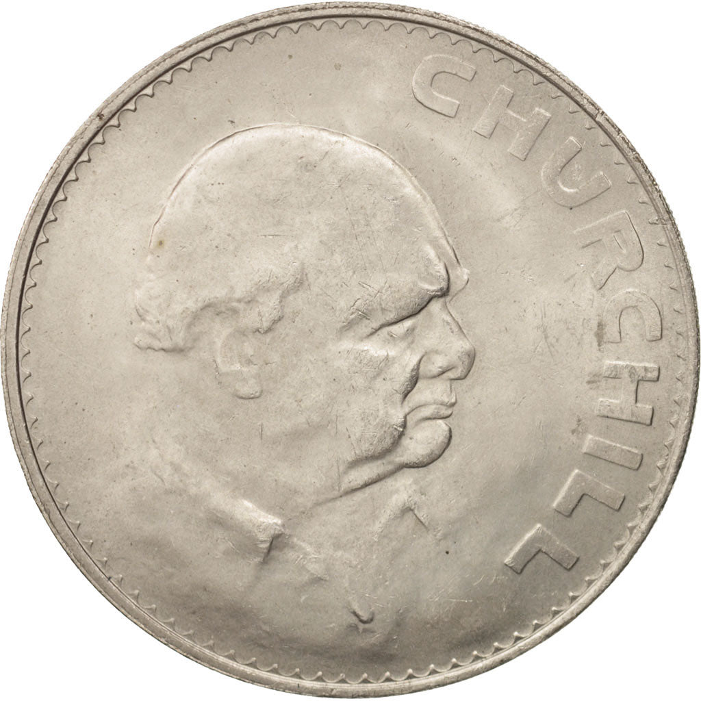 Great Britain, Elizabeth II, Crown, 1965, AU(55-58), Copper-nickel, KM:910