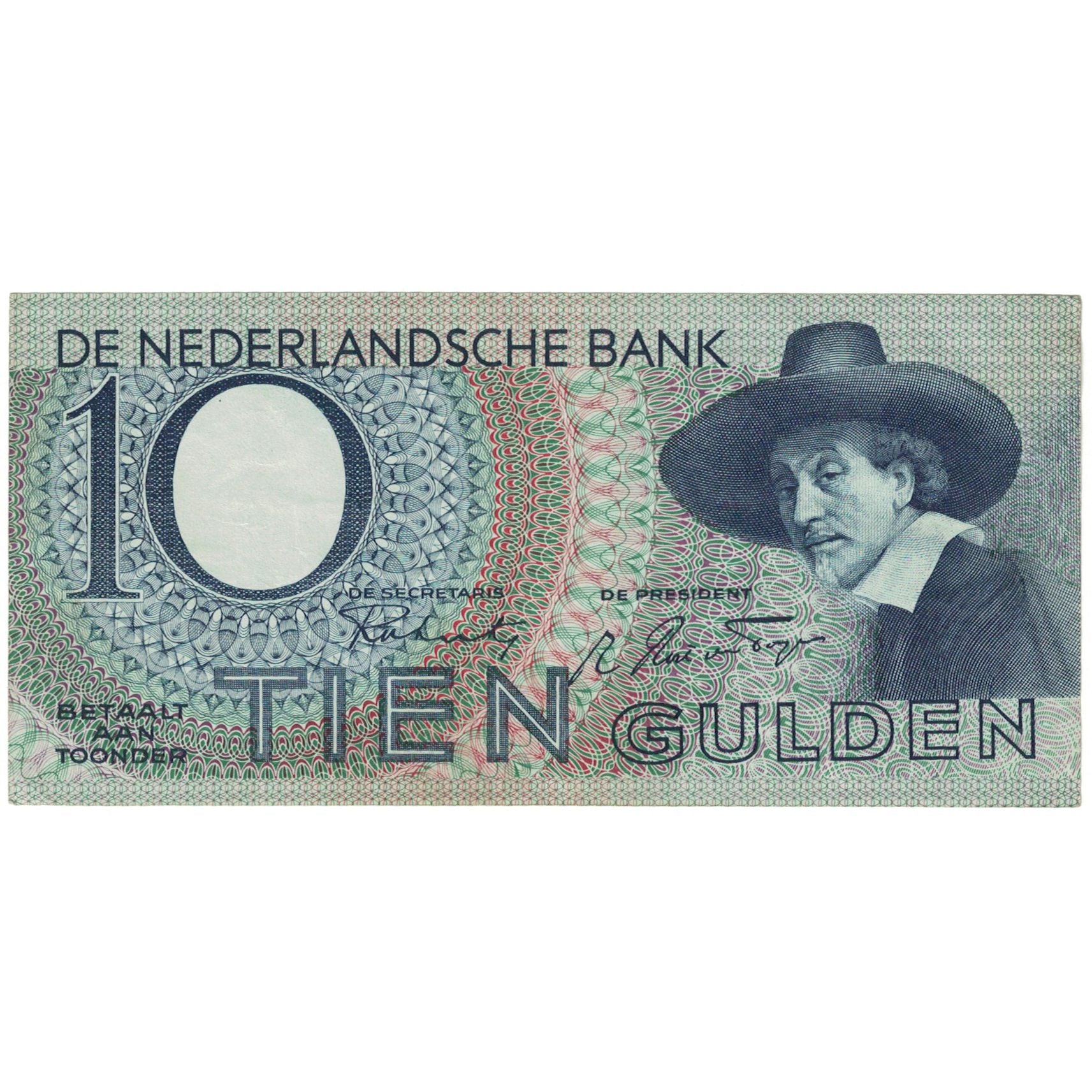 Banknote, Netherlands, 10 Gulden, 1943, 1943-01-28, KM:59, AU(55-58)