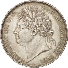 Great Britain, George IV, Crown, 1821, AU(55-58), Silver, KM:680.1