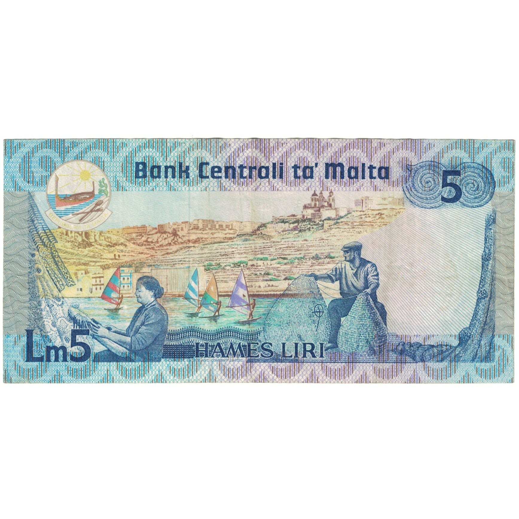 Banknote, Malta, 5 Liri, 1967, KM:38, EF(40-45)