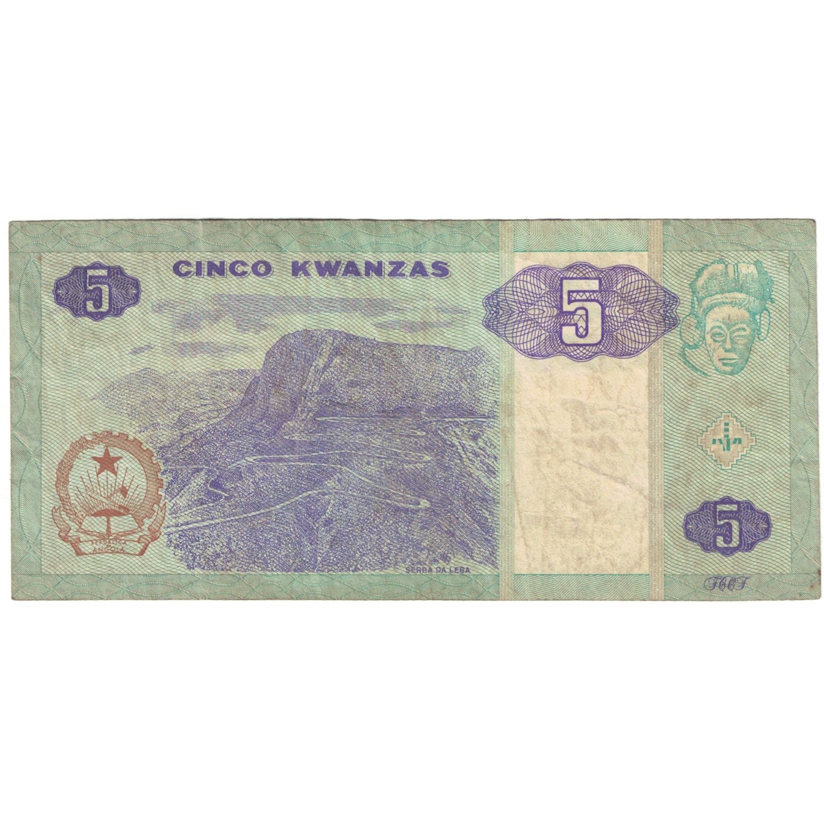 Banknote, Angola, 5 Kwanzas, 1999, 1999-10, KM:144a, VF(20-25)