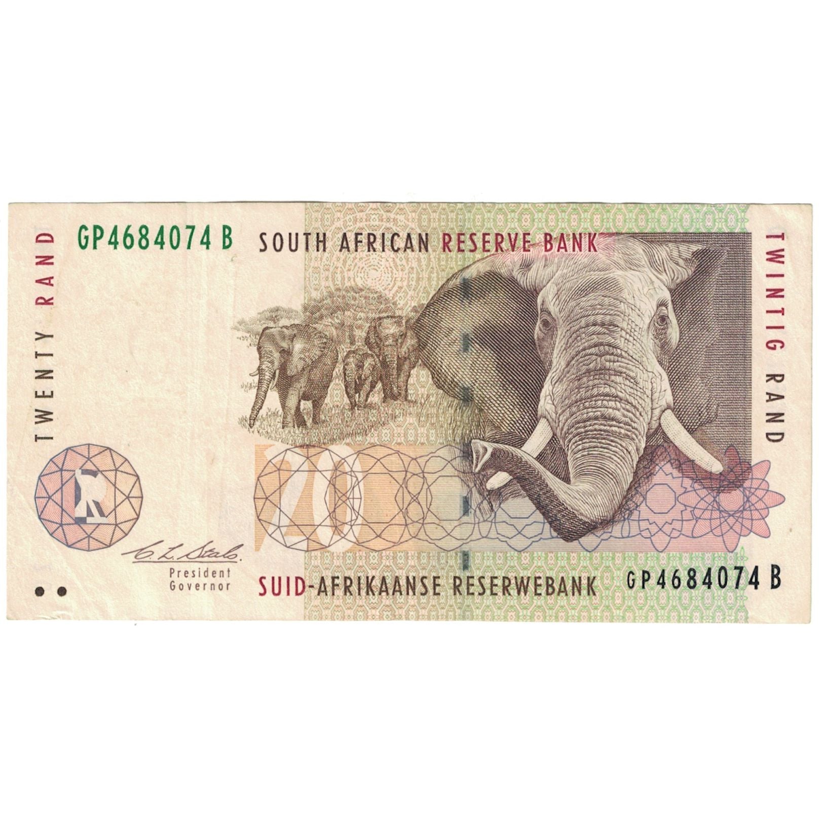 Banknote, South Africa, 20 Rand, KM:124a, VF(30-35)