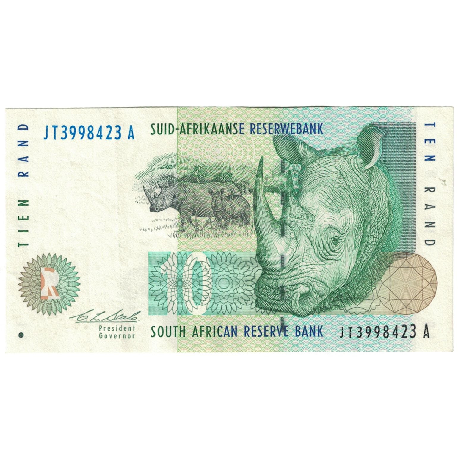 Banknote, South Africa, 10 Rand, KM:123a, UNC(60-62)