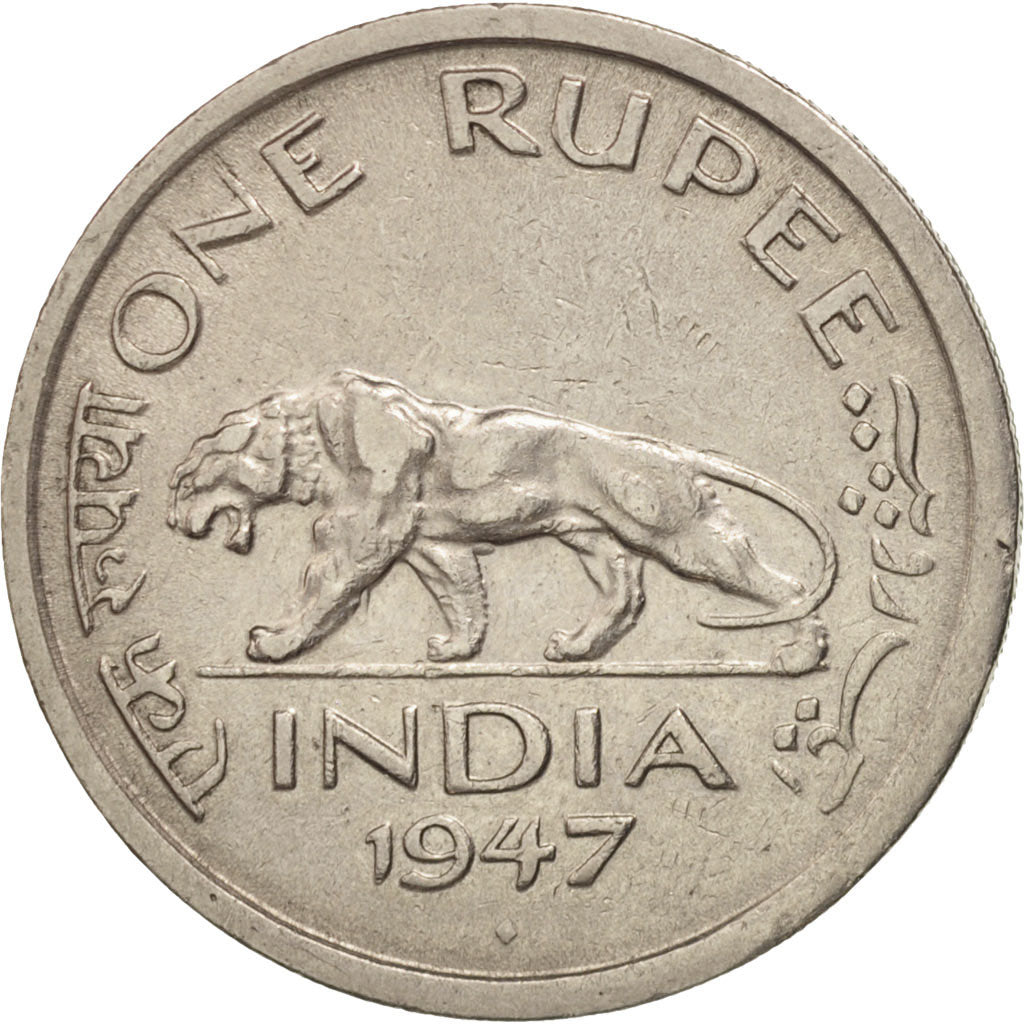 INDIA-BRITISH, George VI, Rupee, 1947, Mumbai, EF(40-45), Nickel, KM:559