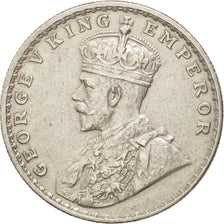 INDIA BRITÁNICA, George V, Rupee, 1918, Mumbai, MBC, Plata, KM:524