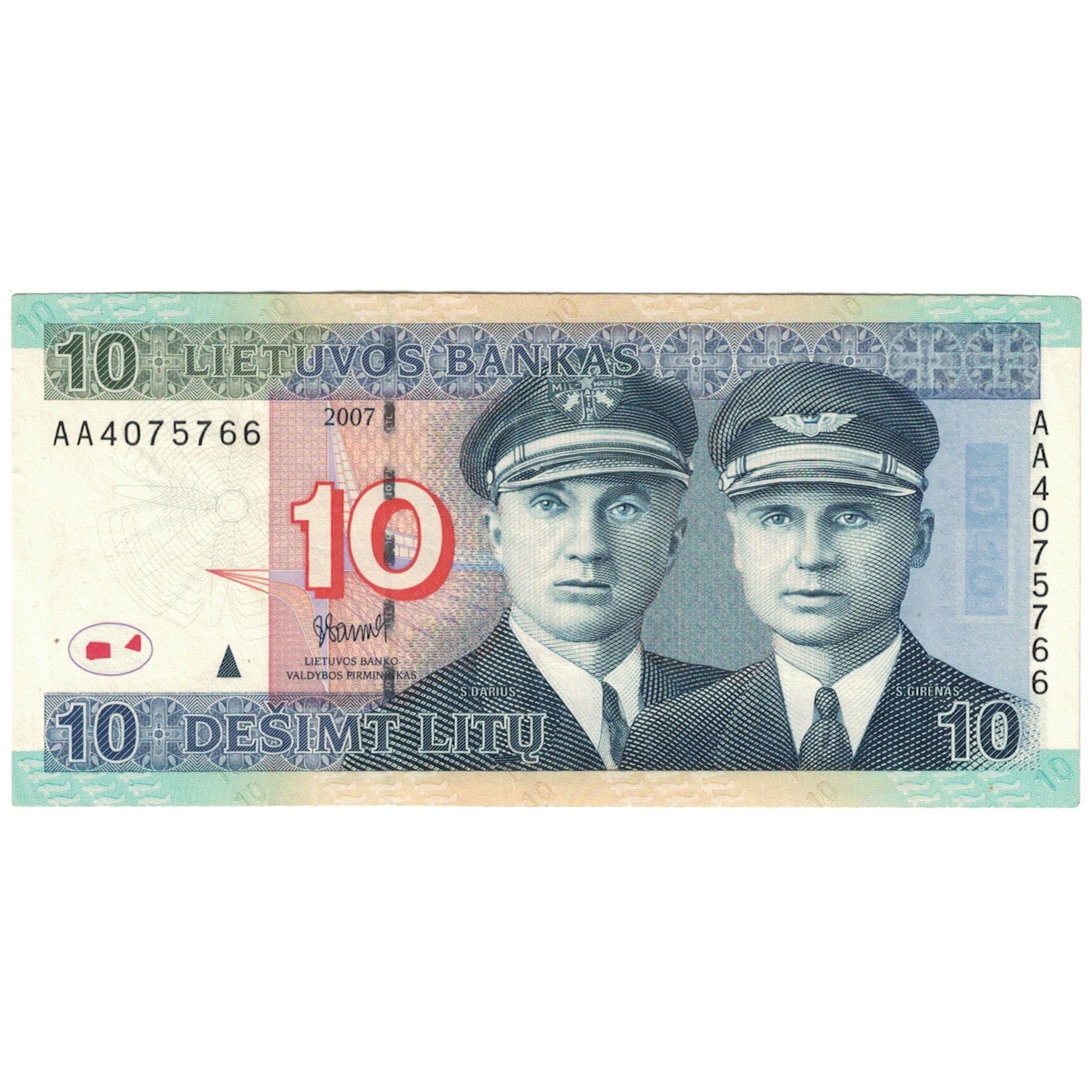 Banknote, Lithuania, 10 Litu, 2007, KM:68, EF(40-45)
