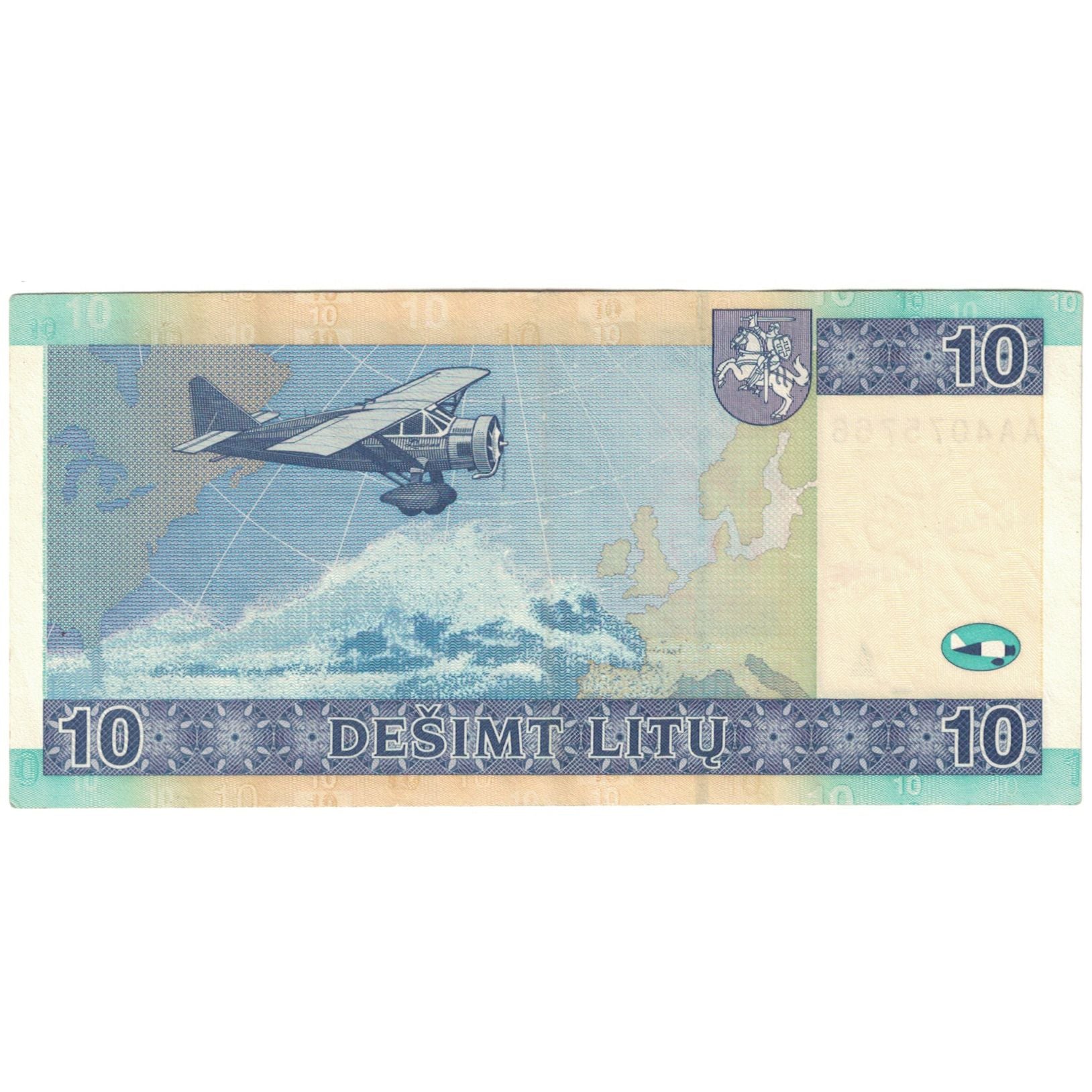 Banknote, Lithuania, 10 Litu, 2007, KM:68, EF(40-45)