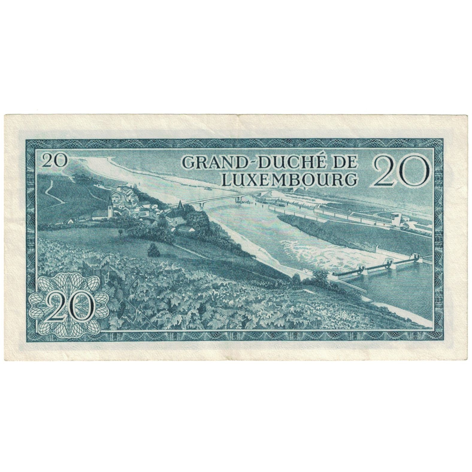 Banknote, Luxembourg, 20 Francs, 1966-03-07, KM:54a, EF(40-45)