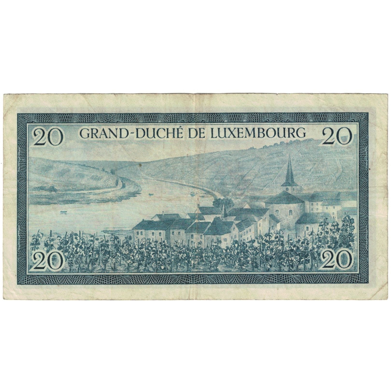 Banknote, Luxembourg, 20 Francs, Undated (1955), KM:49a, VF(20-25)