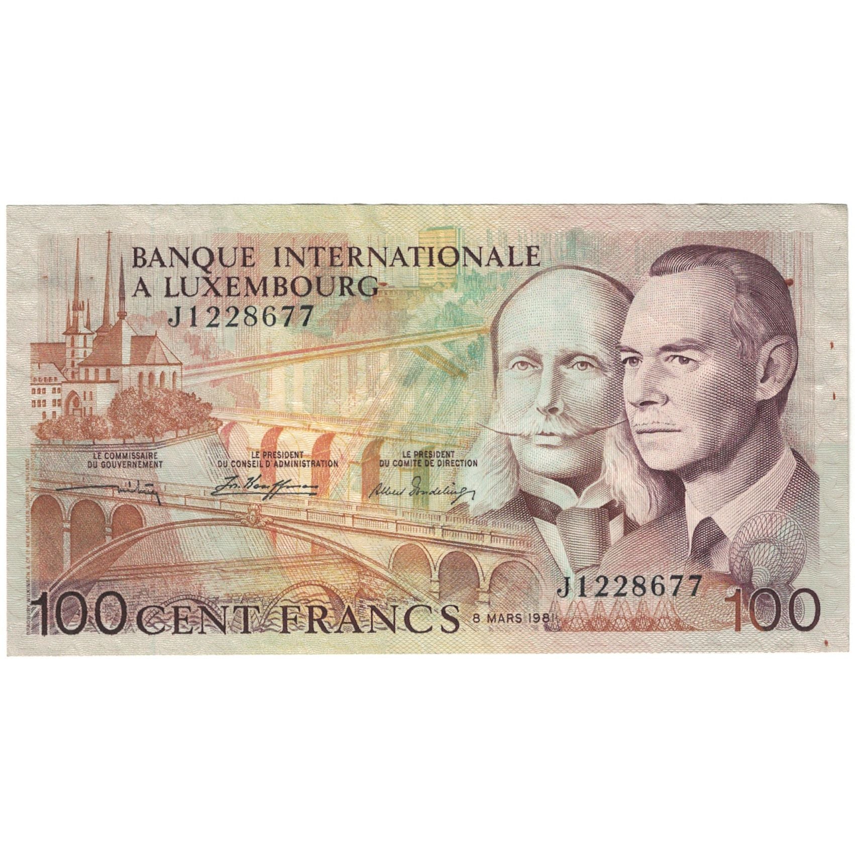 Banknote, Luxembourg, 100 Francs, 1981, 1981-03-08, KM:14A, EF(40-45)