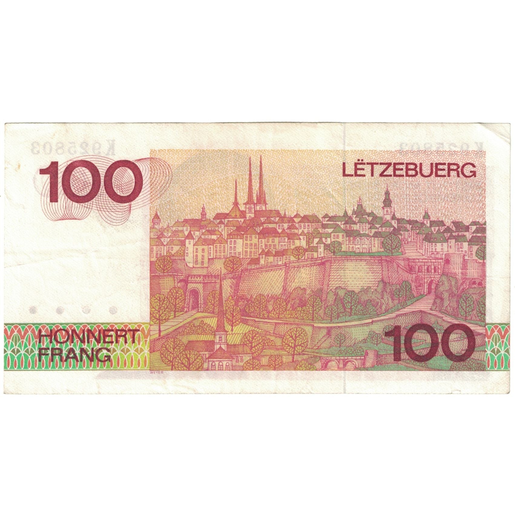 Banknote, Luxembourg, 100 Francs, AU(55-58)